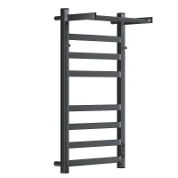 Электрический полотенцесушитель APEXTERMO Terra 800x400 TR11184GF с крючками и полкой цвет Графит металлик