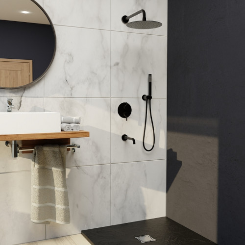 Душевая система RGW Shower Panels SP-55B 51140855-04 Черная матовая латунь встраиваемый