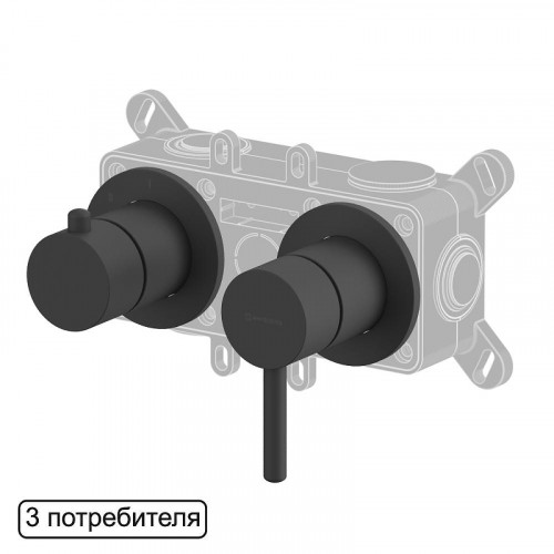 Смеситель для душа Whitecross Y black Y1243BL цвет Черный матовый