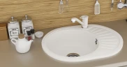 Кухонная мойка Ulgran Classic U-107m-345 Шоколад искусственный камень (литьевой мрамор) встраиваемый