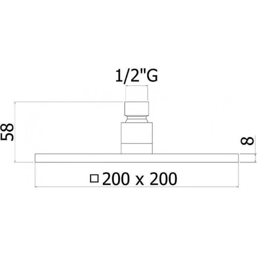 Верхний душ Paffoni Syncro ZSOF075NO + ZSOF063NO цвет Черный матовый