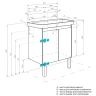 Тумба под раковину Aquaton Сканди Doors 80 1A282901SDB20 Белый глянец Дуб верона МДФ / ЛДСП