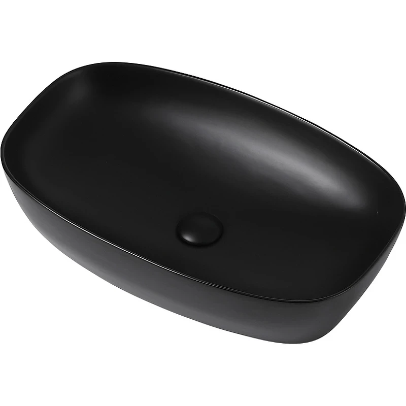 Раковина-чаша Abber Rechteck 60 AC2206MB Черная матовая фаянс накладная