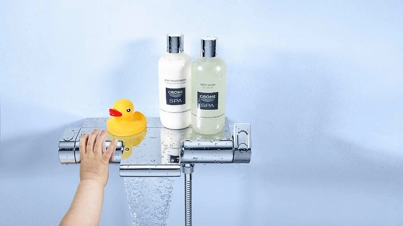 Смеситель для ванны Grohe Grohtherm 2000 34174001 с термостатом Хром латунь на стену