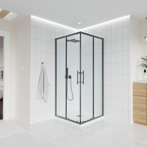 Душевой уголок Veconi Evo 300 GR 120х80 E3-GR-12080-01-C9 профиль Графит брашированный стекло прозрачное