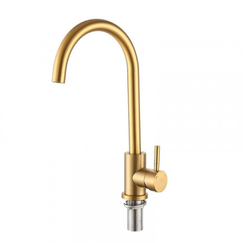 Смеситель для кухни Ростовская Мануфактура Сантехники SUS124G-017F цвет Золото