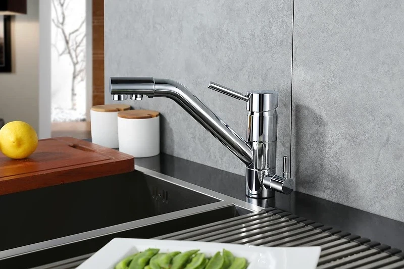 Смеситель для кухни Emar Steel ЕС - 3008 цвет Хром