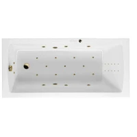 Акриловая ванна Excellent Aquaria 150x70 WAEX.AQU15.ULTRANANO.GL цвет Белый с гидромассажем форсунки Золото