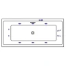 Акриловая ванна Excellent Heaven Slim 170x75 WAEX.HEV17S.SMART.WH цвет Белый с гидромассажем форсунки Белые