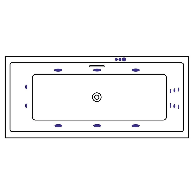 Акриловая ванна Excellent Heaven Slim 170x75 WAEX.HEV17S.SMART.WH цвет Белый с гидромассажем форсунки Белые