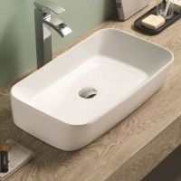 Раковина-чаша CeramaLux 58 78494 Белая фаянс накладная