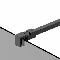 Душевая перегородка Berges Sky Black 90х200 064013 профиль Черный матовый стекло тонированное