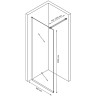 Душевая перегородка Berges Sky Black 90х200 064013 профиль Черный матовый стекло тонированное