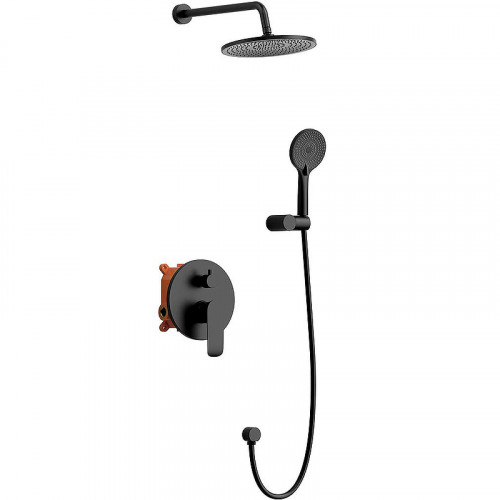 Душевая система Vincea Esse VSFW-1E1MB Черная матовая латунь встраиваемый