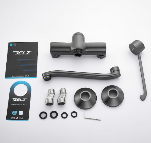 Смеситель для кухни Belz B79019-3 цвет Оружейная сталь