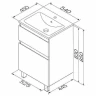 Тумба с раковиной AM.PM X-Joy 55 M85AFSX0552WG+X-Joy 55 M85AWCC0552WG64 Белый глянец