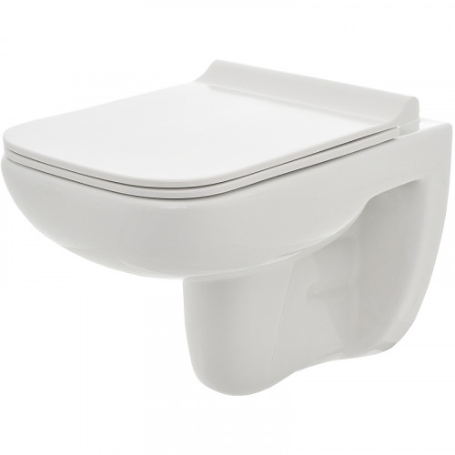 Унитаз AQUAme AQM2007 подвесной Белый глянец с сиденьем Микролифт фаянс подвесной