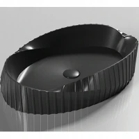 Раковина-чаша CeramaLux 60 78750MB Черная матовая фаянс накладная