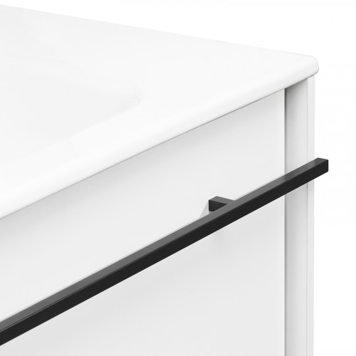 Тумба под раковину Roca Aneto 60 857429806 подвесная Белый глянец Черная матовая