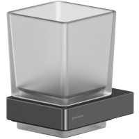 Стакан для зубных щеток Whitecross Cubo gunmetal CU2430GM Оружейная сталь