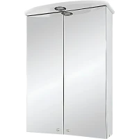 Зеркальный шкаф Misty Мимоза 50 Э-Мим04050-01Сп с подсветкой Белый глянцевый