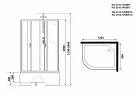 Душевая кабина Niagara Classic 120x80 R NG-2310-14RBKT без гидромассажа