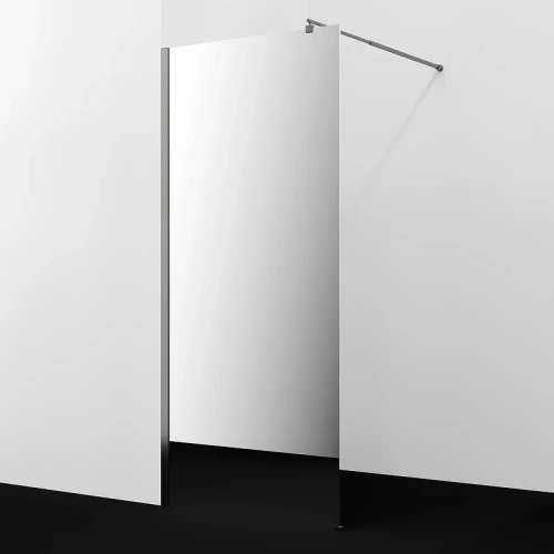 Душевая перегородка WasserKRAFT Rur 110 30W46GR-MR профиль Графит стекло зеркальное