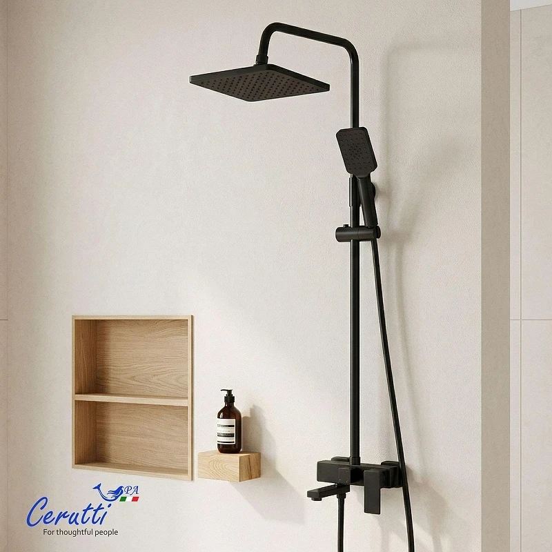 Душевая система Ceruttispa Клелия (Clelia) RSMB CT12056 12056 цвет Черный матовый