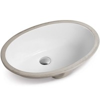 Раковина CeramaLux 57 561 Белая фаянс встраиваемый