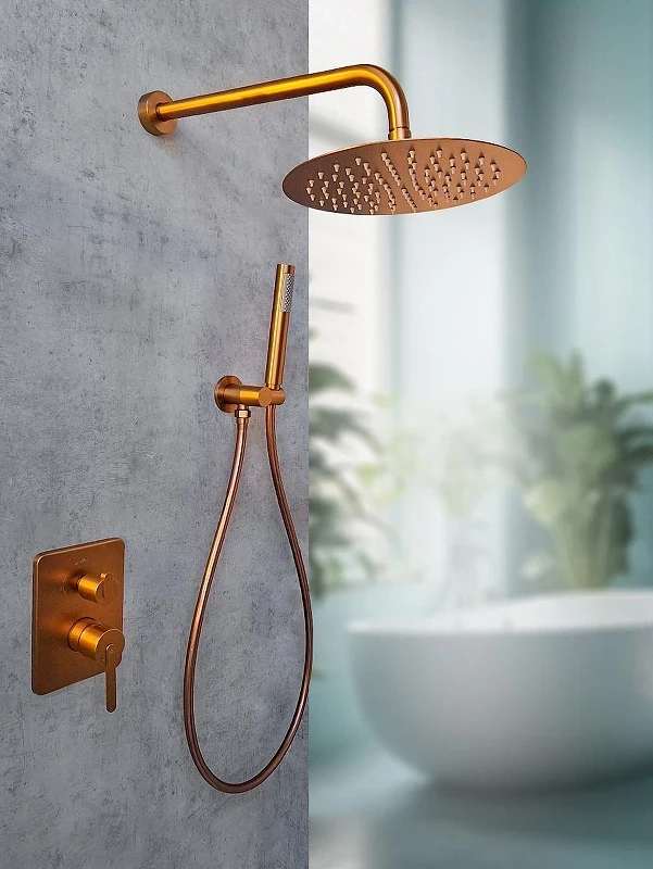 Душевая система AltroBagno Unione 040109 BC цвет Медь матовая