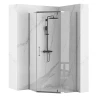 Душевой уголок Loranto Neo 100х100 CS-22108-100 профиль Серебро стекло прозрачное