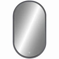 Зеркало Континент Prime 450х800 ЗЛП1079 с подсветкой Серое с сенсорным выключателем МДФ / ЛДСП, стекло