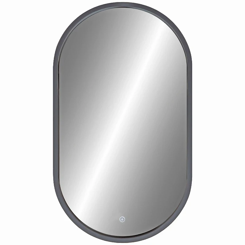 Зеркало Континент Prime 450х800 ЗЛП1079 с подсветкой Серое с сенсорным выключателем МДФ / ЛДСП, стекло