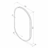 Зеркало Континент Prime 450х800 ЗЛП1079 с подсветкой Серое с сенсорным выключателем МДФ / ЛДСП, стекло