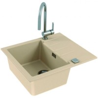 Кухонная мойка Alveus Granital Cadit 10 Terra G22 590x500 1132018 Песчаная искусственный камень (литьевой мрамор) встраиваемый