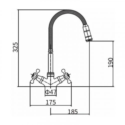 Смеситель для кухни D-Lin D151807-Q цвет Хром