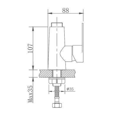 Смеситель для кухни Haiba HB73801-2 цвет Нержавеющая сталь