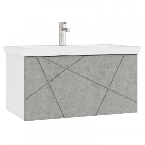 Тумба под раковину Vigo Geometry 80 035 подвесная цвет Бетон
