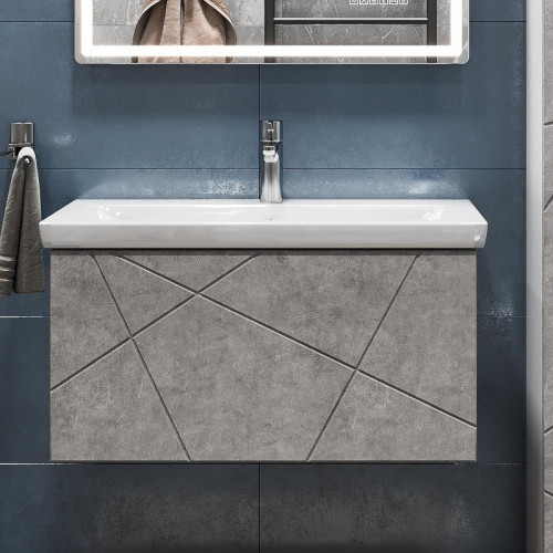 Тумба под раковину Vigo Geometry 80 035 подвесная цвет Бетон