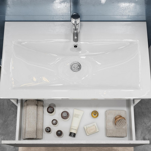 Тумба под раковину Vigo Geometry 80 035 подвесная цвет Бетон