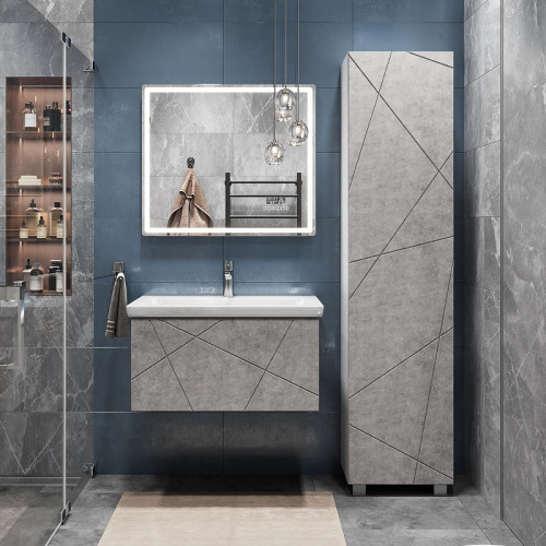 Тумба под раковину Vigo Geometry 80 035 подвесная цвет Бетон