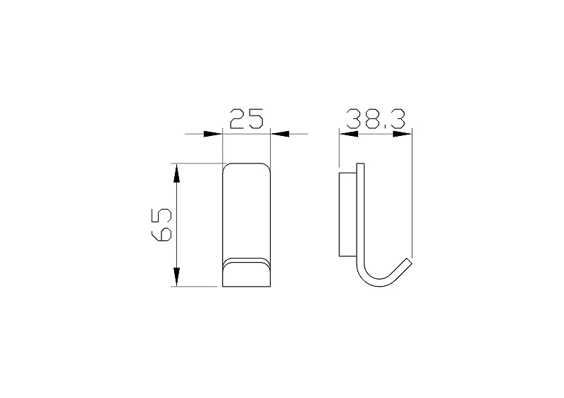 Крючок Wonzon & Woghand Lotte WW-8315-BG цвет Брашированное золото