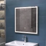 Зеркало Vigo Geometry Luxe 70 209 с подсветкой с бесконтактным выключателем с диммером с подогревом и часами