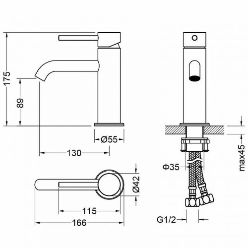 Смеситель для раковины Aquatek Европа AQ1310MB Черный матовый латунь
