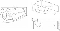 Акриловая ванна Bas Мартиника 160x85 L В 00059 без гидромассажа