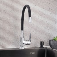 Смеситель для кухни Ростовская Мануфактура Сантехники SL123BL-016F-1 Черный Хром цинк