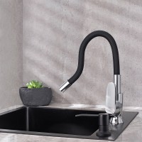 Смеситель для кухни Ростовская Мануфактура Сантехники SL123BL-016F-1 Черный Хром цинк