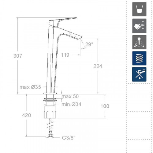 Смеситель для раковины Ramonsoler Urban Chic 211001OC Золото брашированное