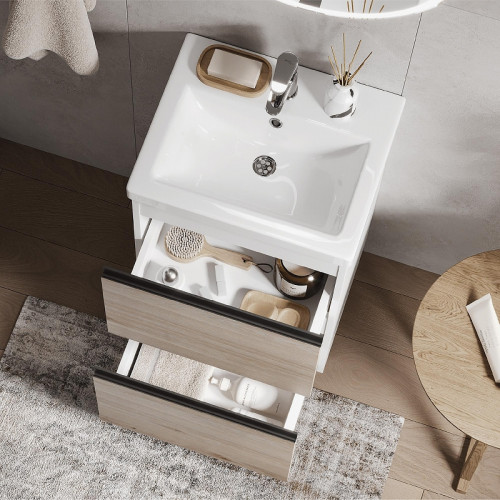 Тумба под раковину Vigo Cross 50 446 цвет Дуб давос натуральный Белый