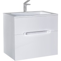 Тумба под раковину Jorno Modul 65 Mоl.01.62/P/W подвесная Белый глянец МДФ / ЛДСП